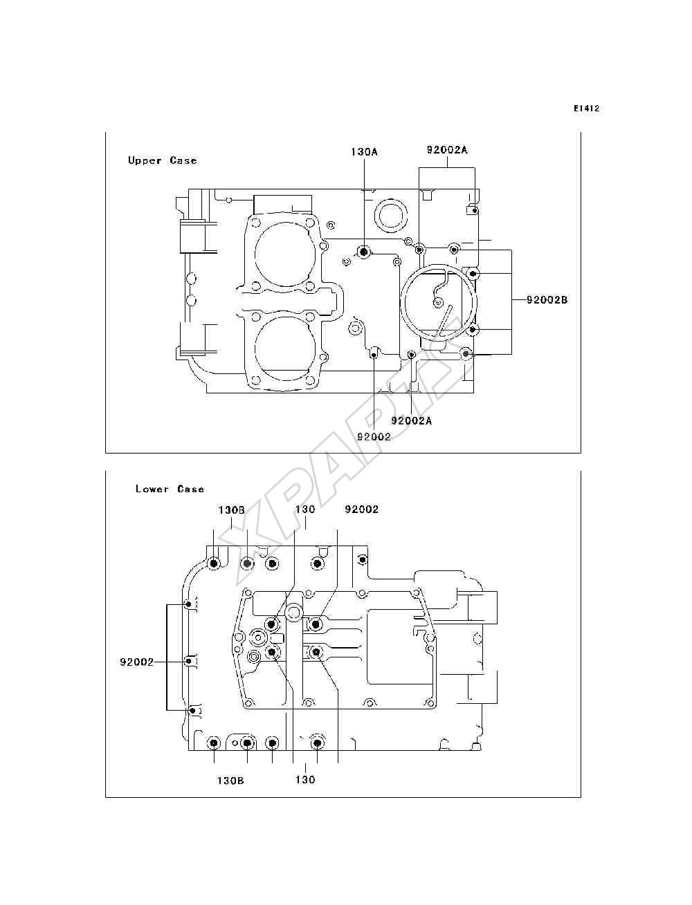Billede til varegruppe Crankcase Bolt Pattern