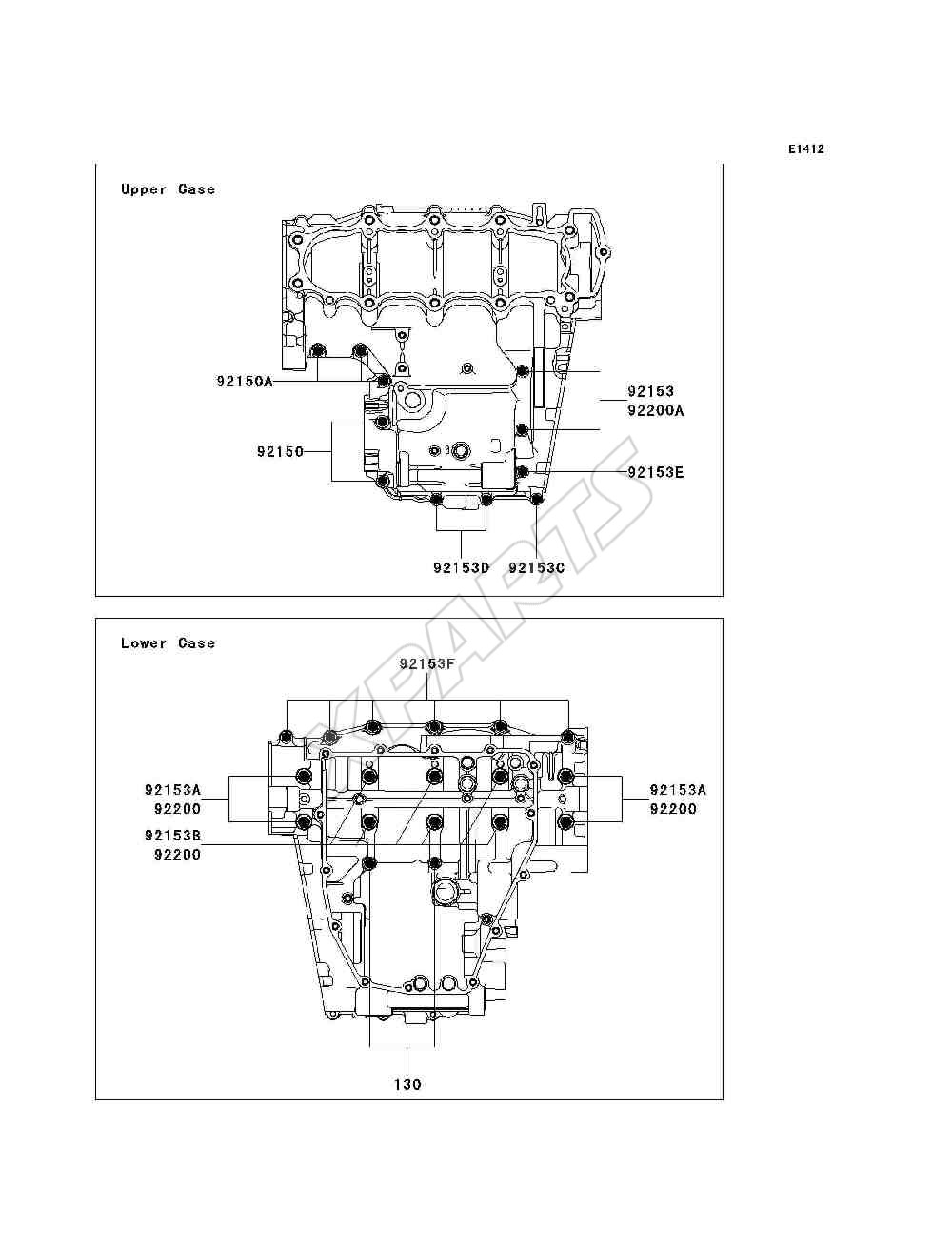 Billede til varegruppe Crankcase Bolt Pattern