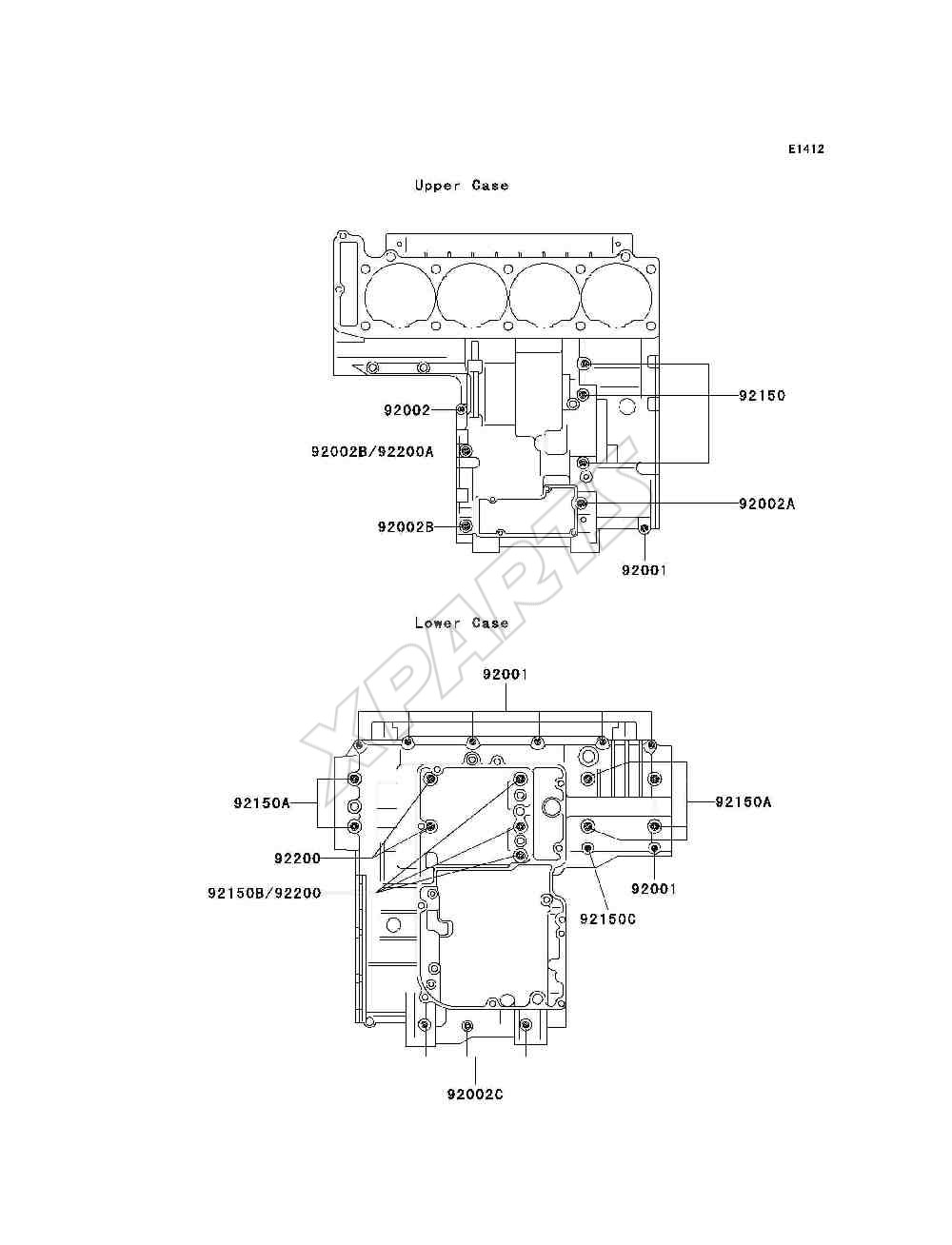 Billede til varegruppe Crankcase Bolt Pattern
