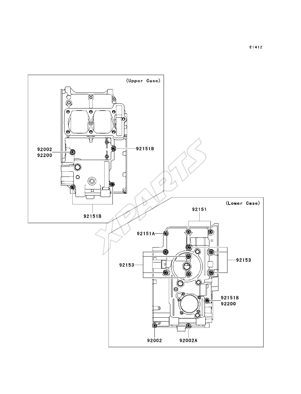 Billede til varegruppe Crankcase Bolt Pattern