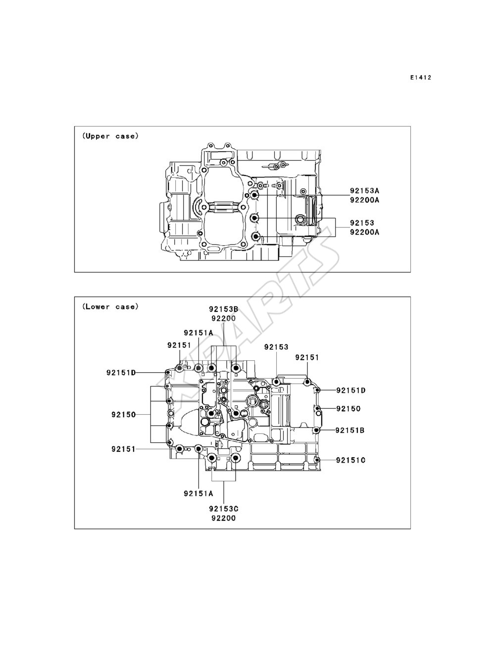 Billede til varegruppe Crankcase Bolt Pattern