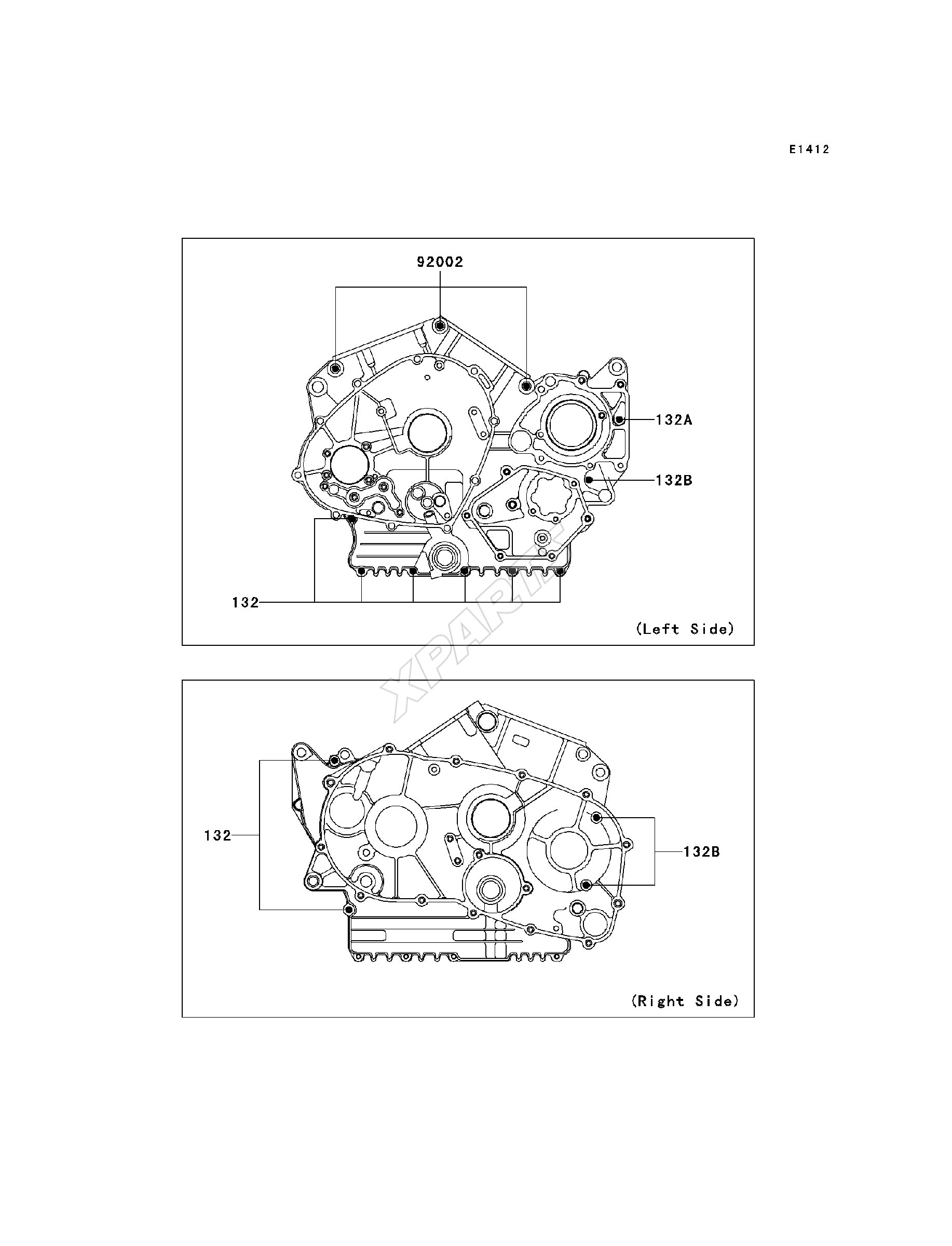 Billede til varegruppe Crankcase Bolt Pattern
