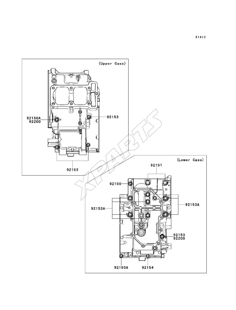 Billede til varegruppe Crankcase Bolt Pattern