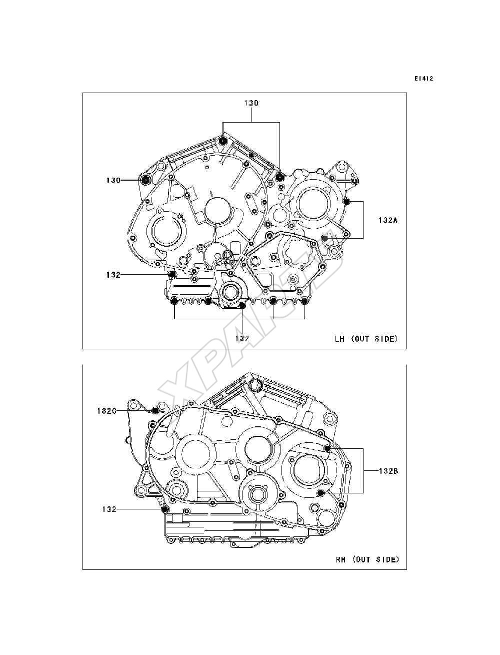 Billede til varegruppe Crankcase Bolt Pattern