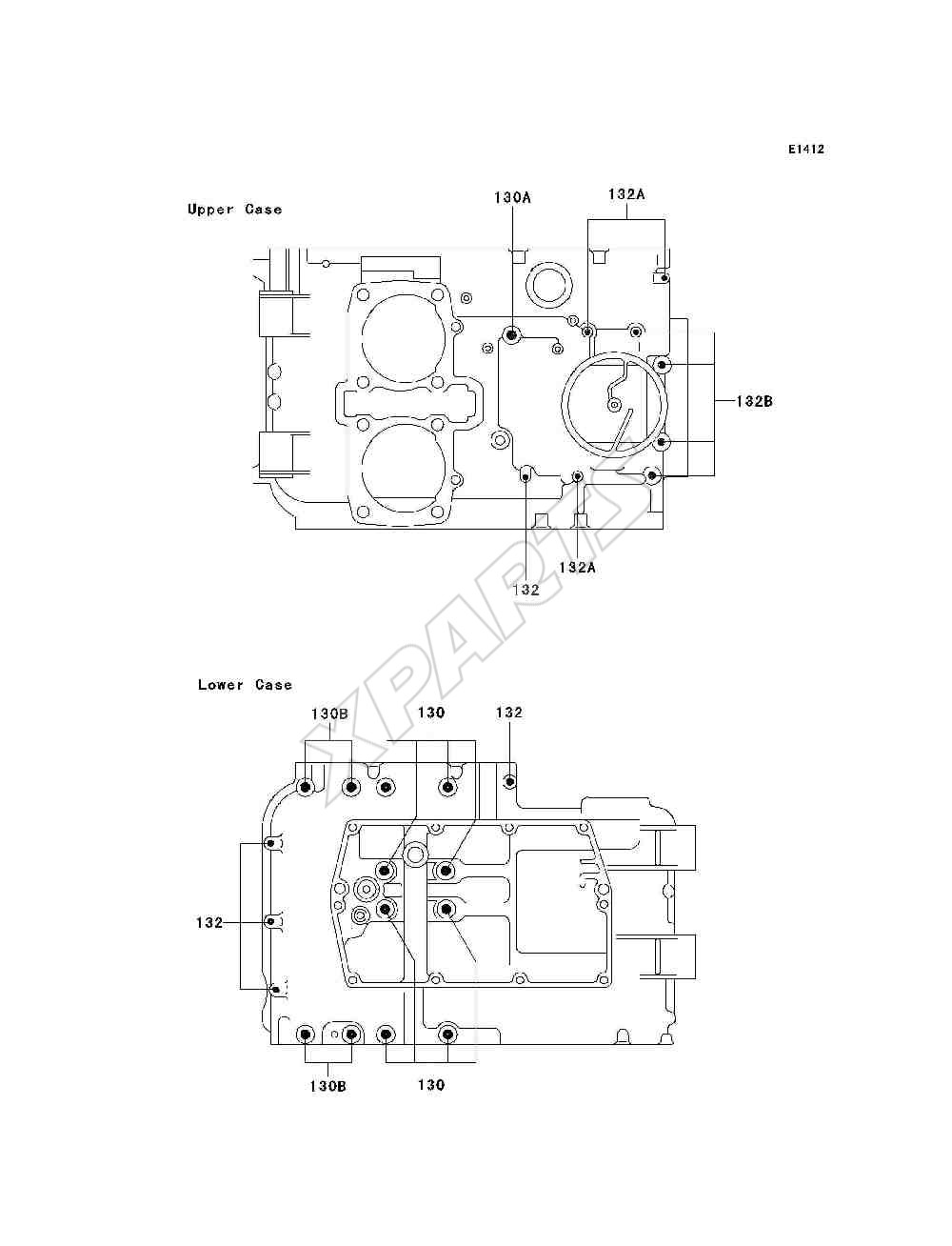 Billede til varegruppe Crankcase Bolt Pattern