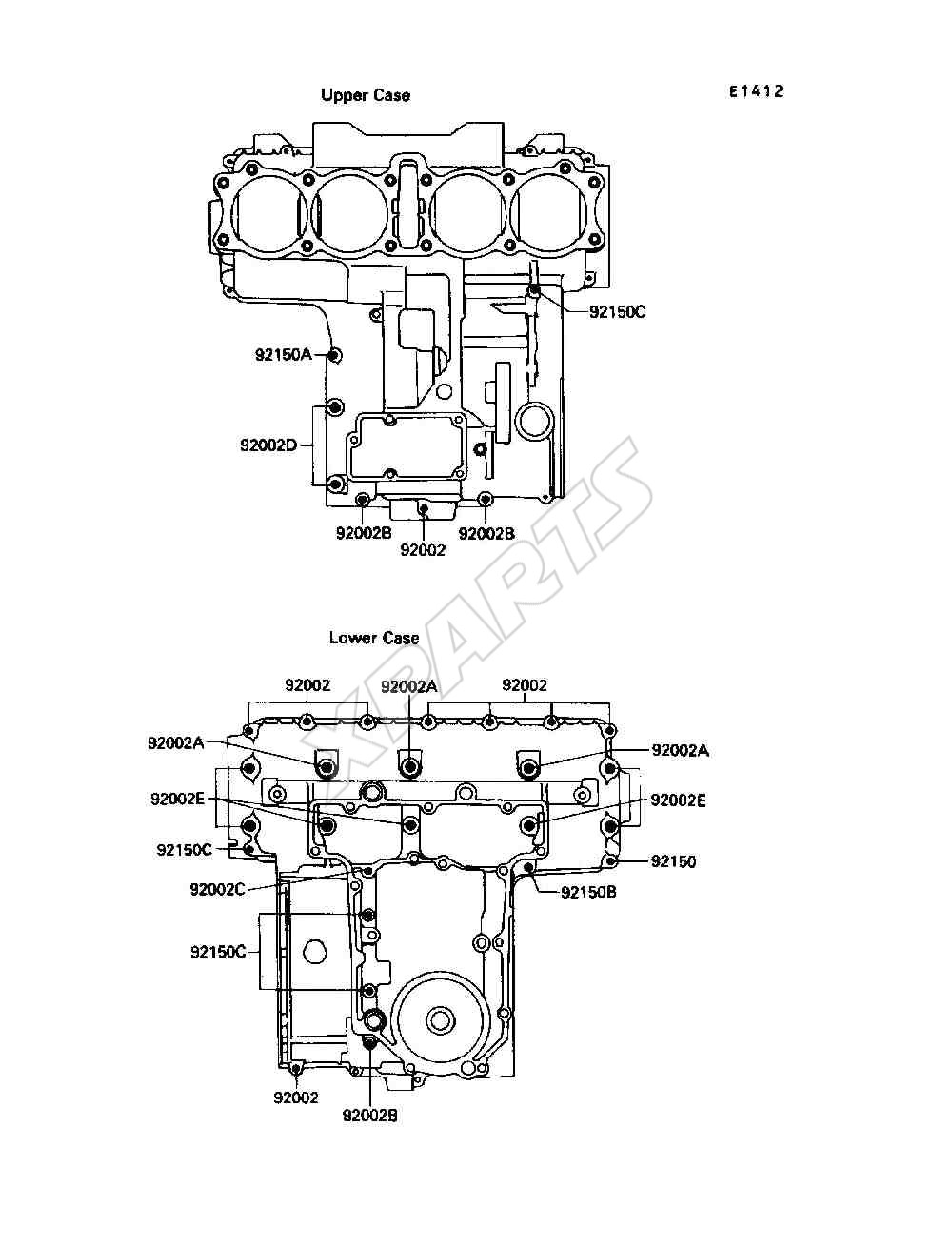 Billede til varegruppe Crankcase Bolt Pattern