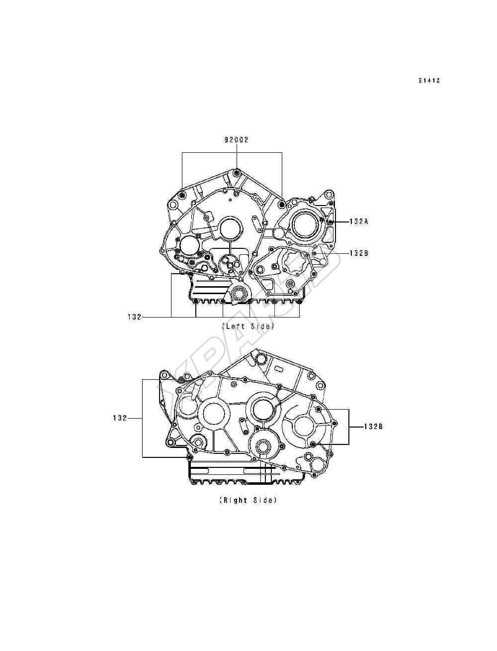 Billede til varegruppe Crankcase Bolt Pattern