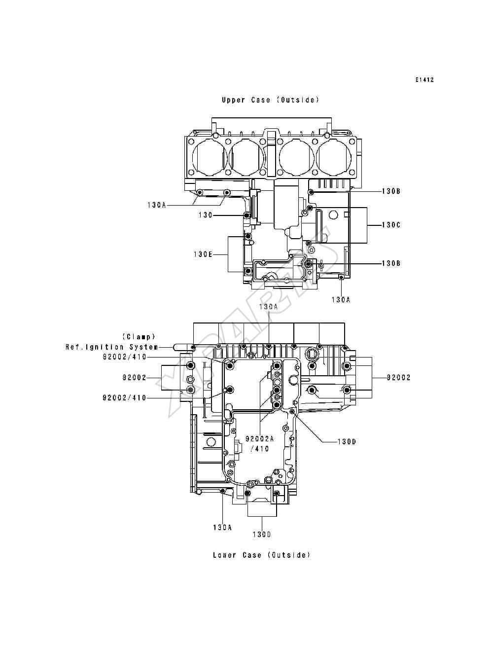 Billede til varegruppe Crankcase Bolt Pattern