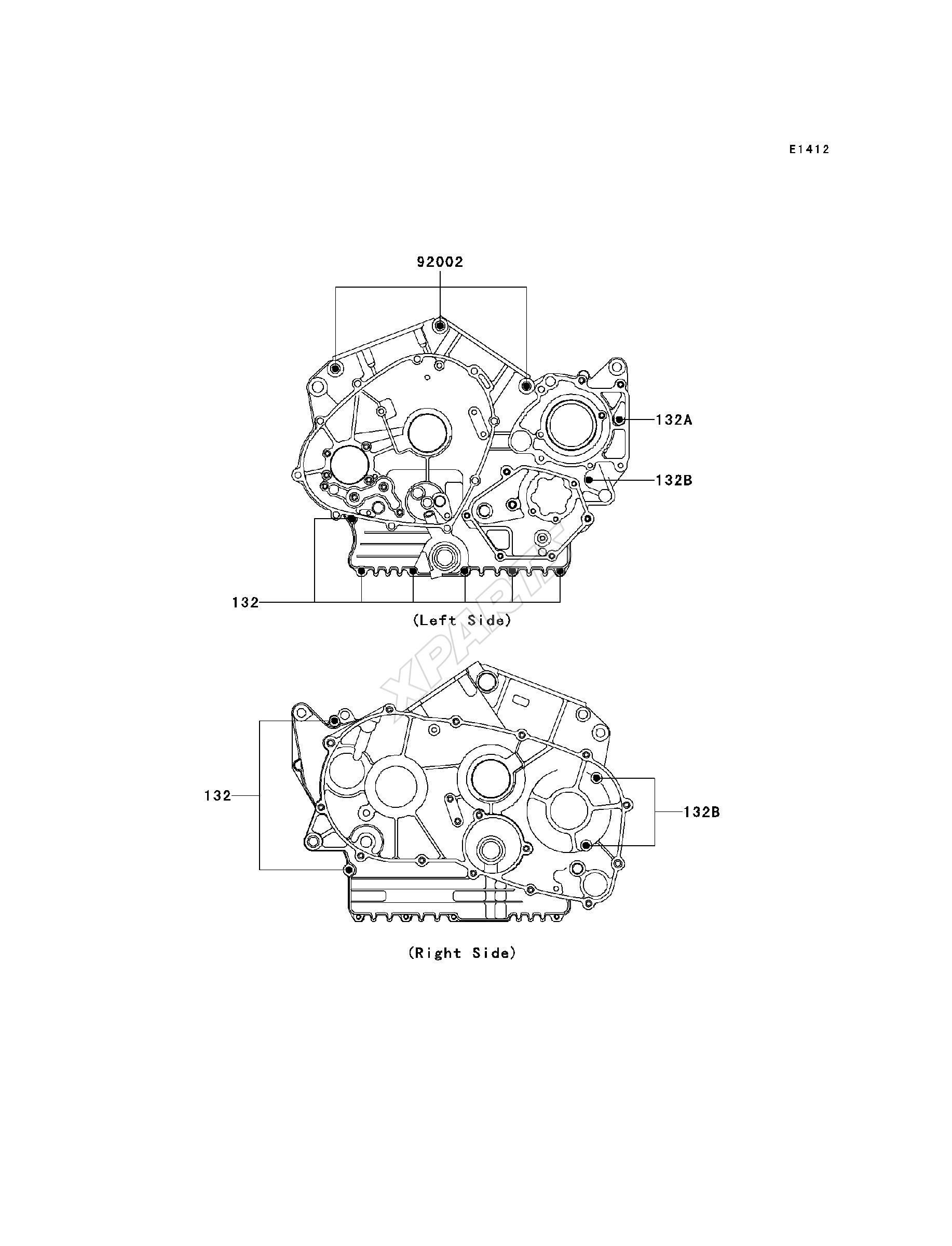 Billede til varegruppe Crankcase Bolt Pattern