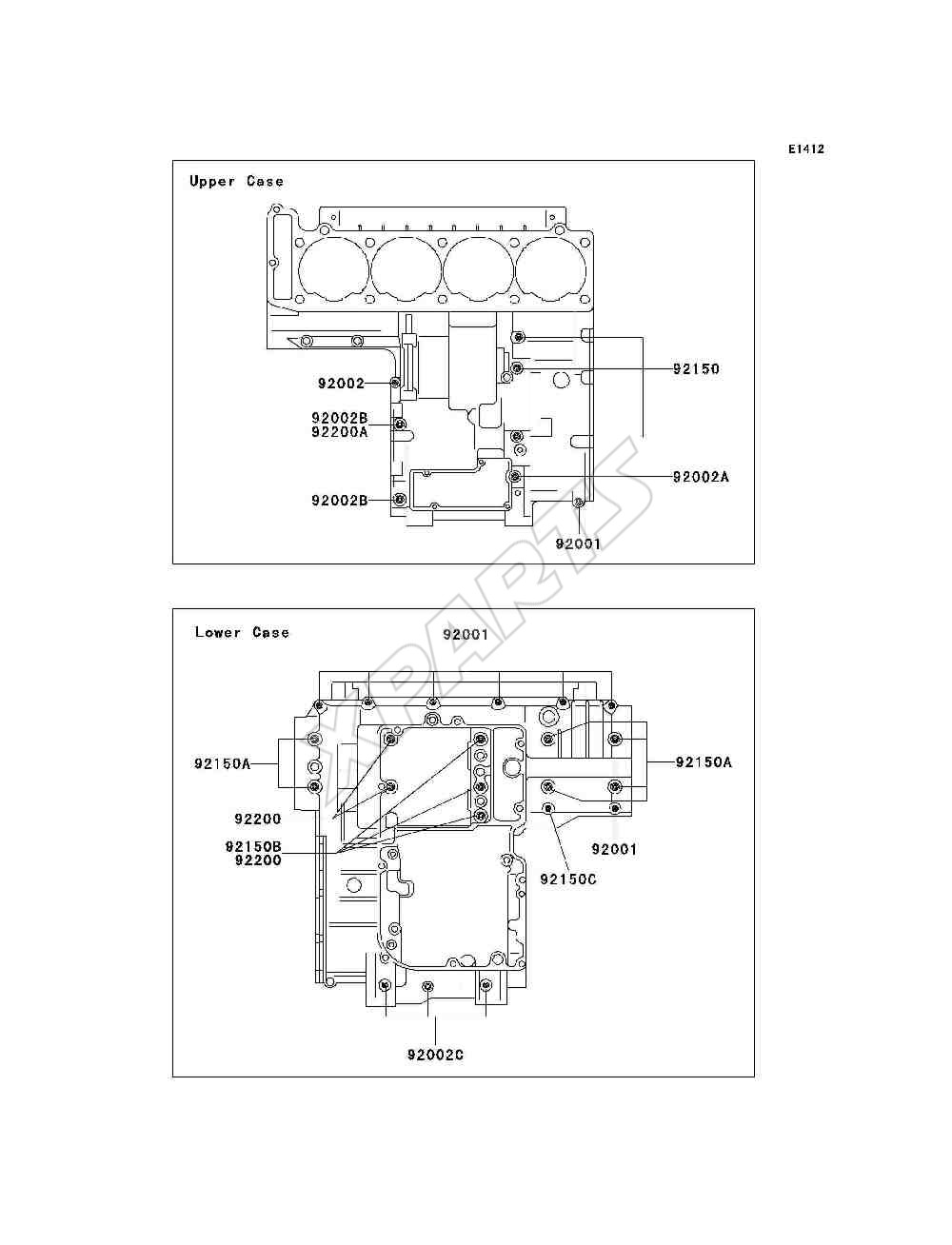 Billede til varegruppe Crankcase Bolt Pattern