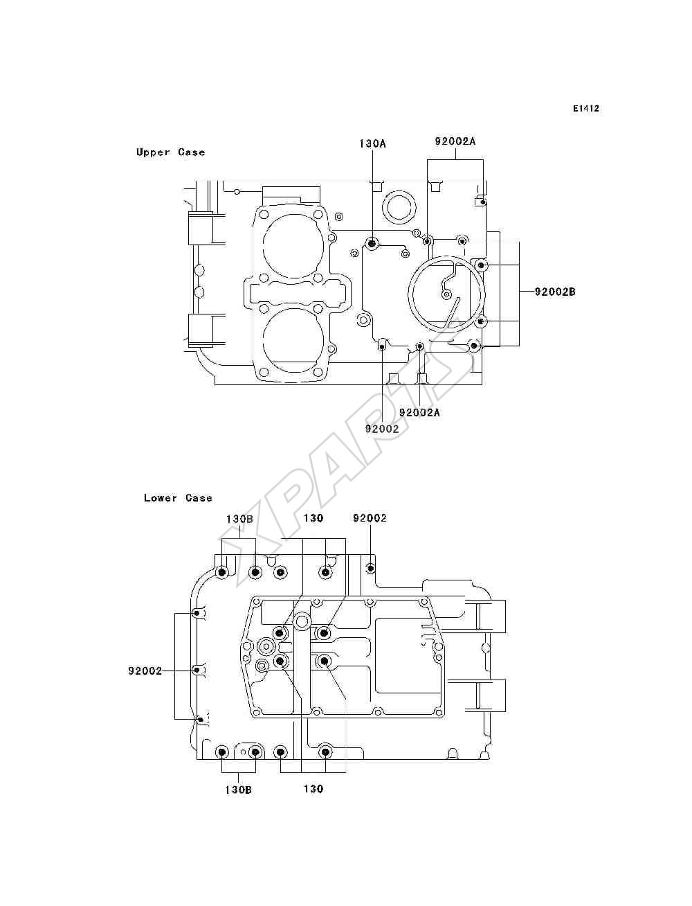 Billede til varegruppe Crankcase Bolt Pattern
