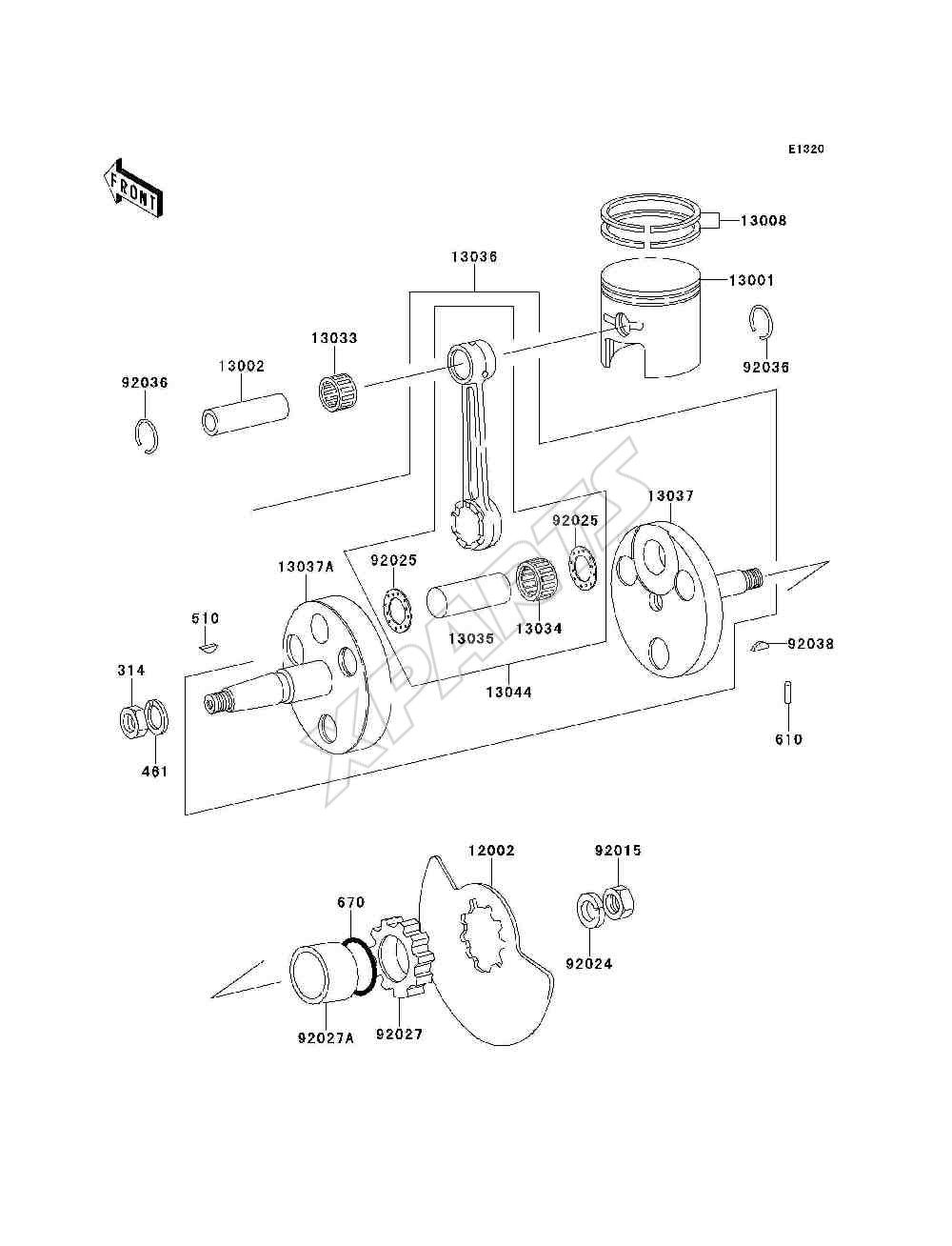 Billede til varegruppe Crankshaft / Piston(s)
