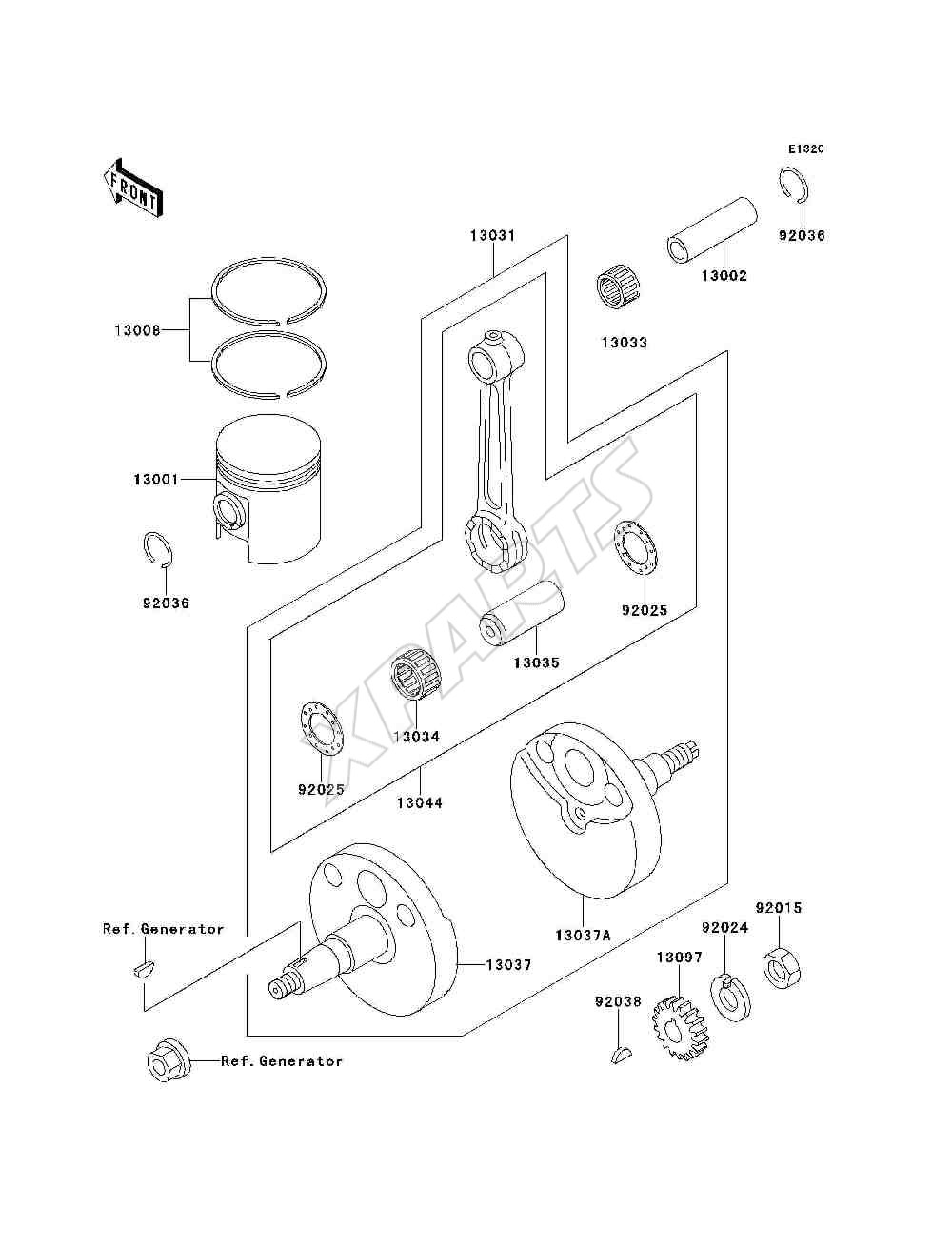 Billede til varegruppe Crankshaft / Piston(s)