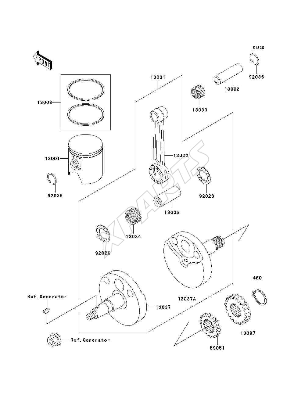 Billede til varegruppe Crankshaft / Piston(s)