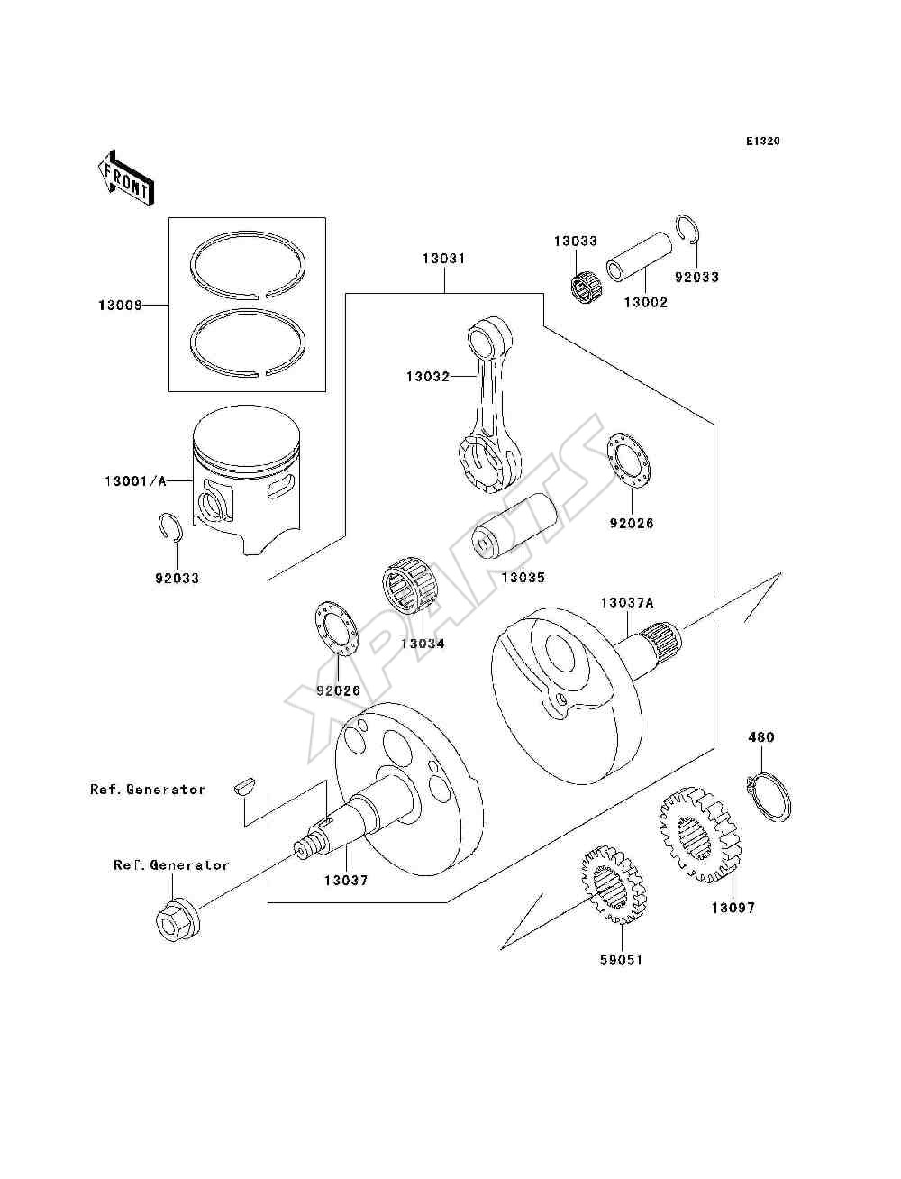 Billede til varegruppe Crankshaft / Piston(s)