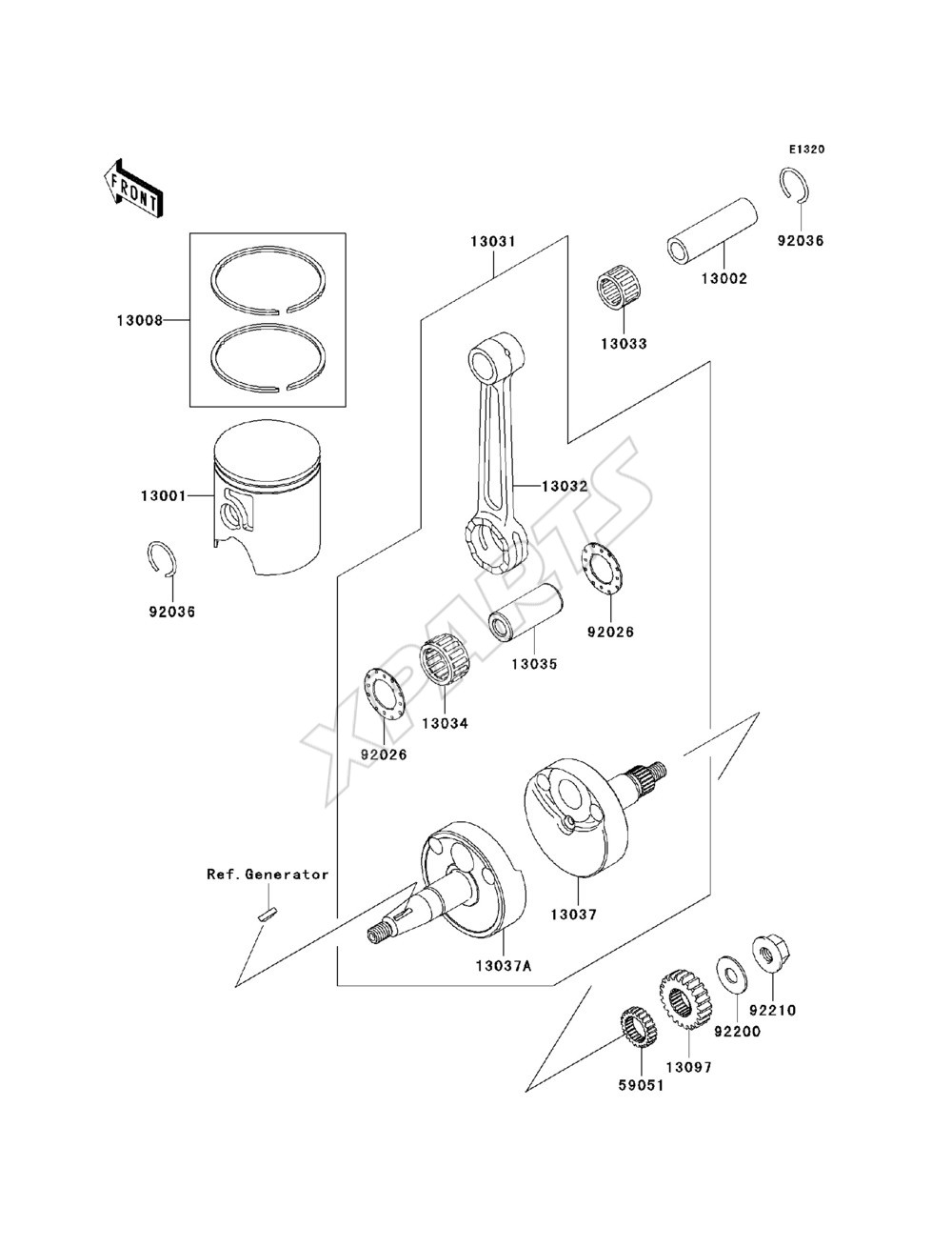 Billede til varegruppe Crankshaft / Piston(s)