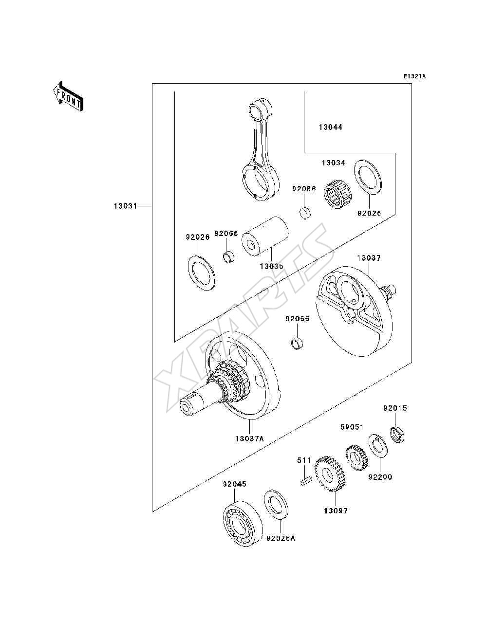 Billede til varegruppe Crankshaft(KL650AE032206-)