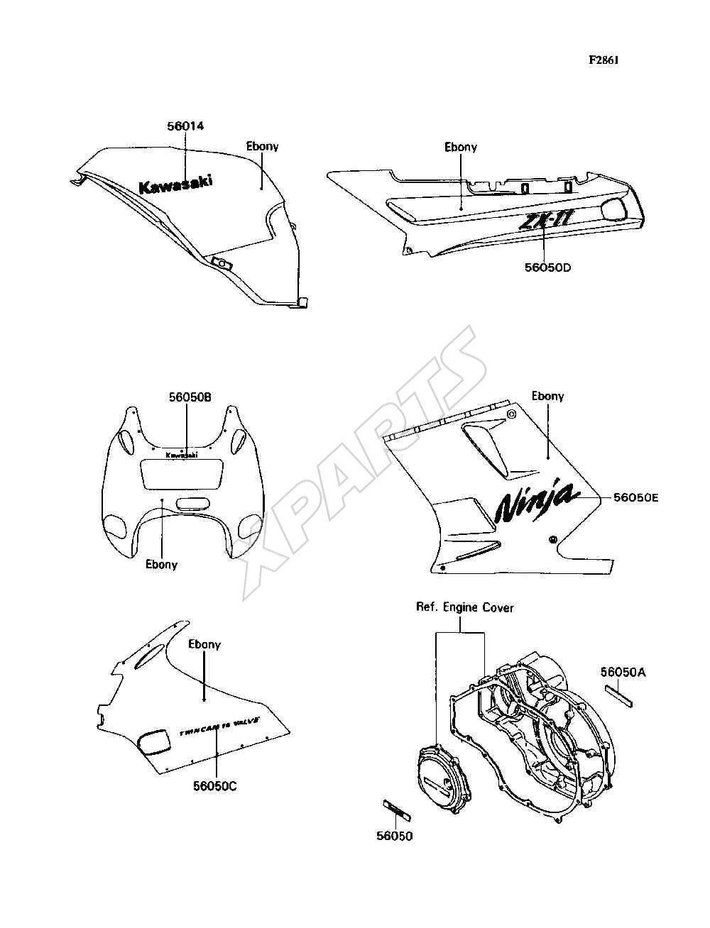 Billede til varegruppe Decal(Ebony)(ZX1100-C3 / C4)