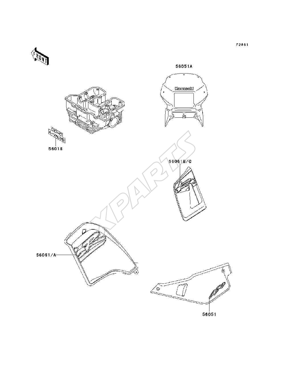 Billede til varegruppe Decals(Green)(KL650-A10 / A11 / A12)