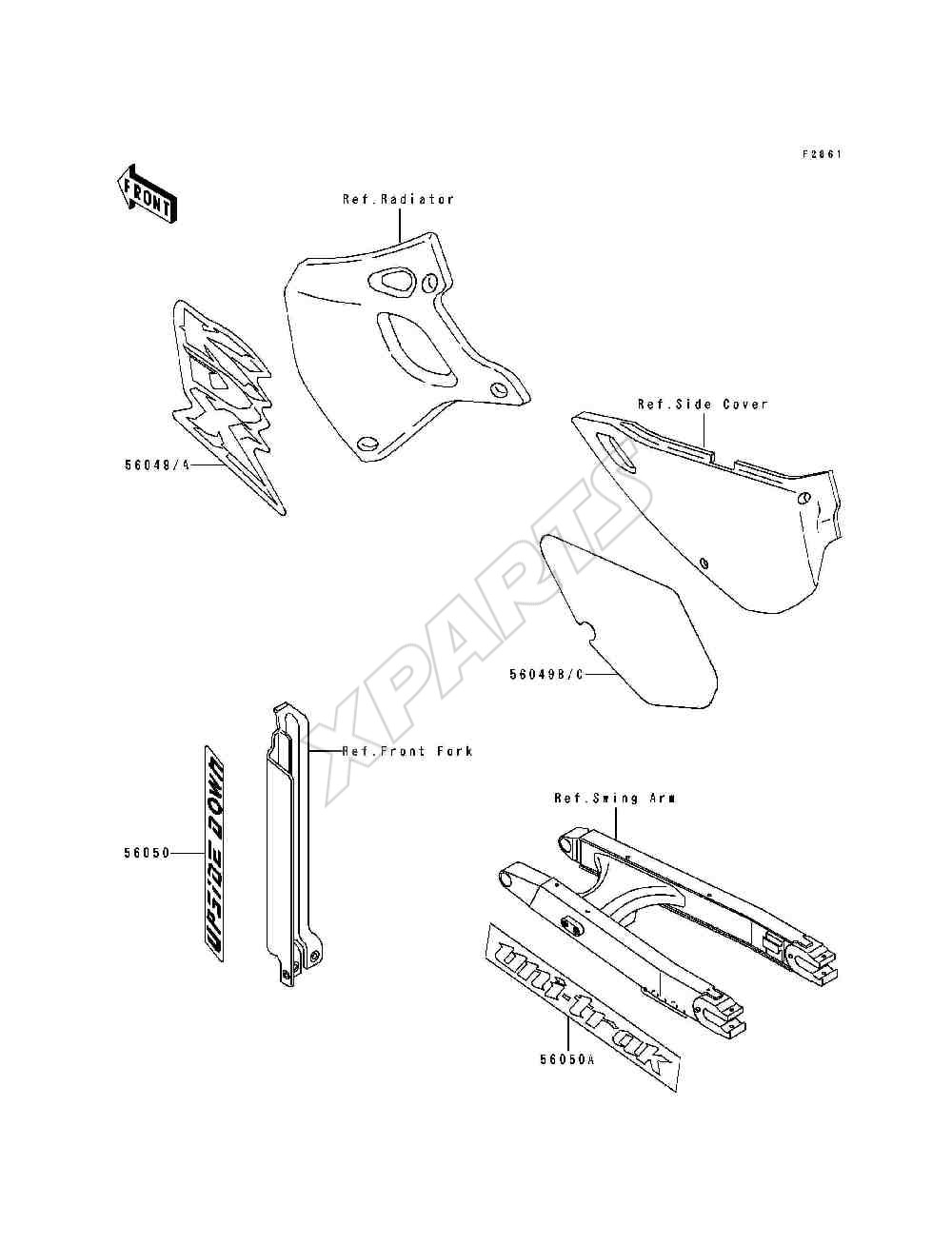Billede til varegruppe Decals(KDX250-D1)