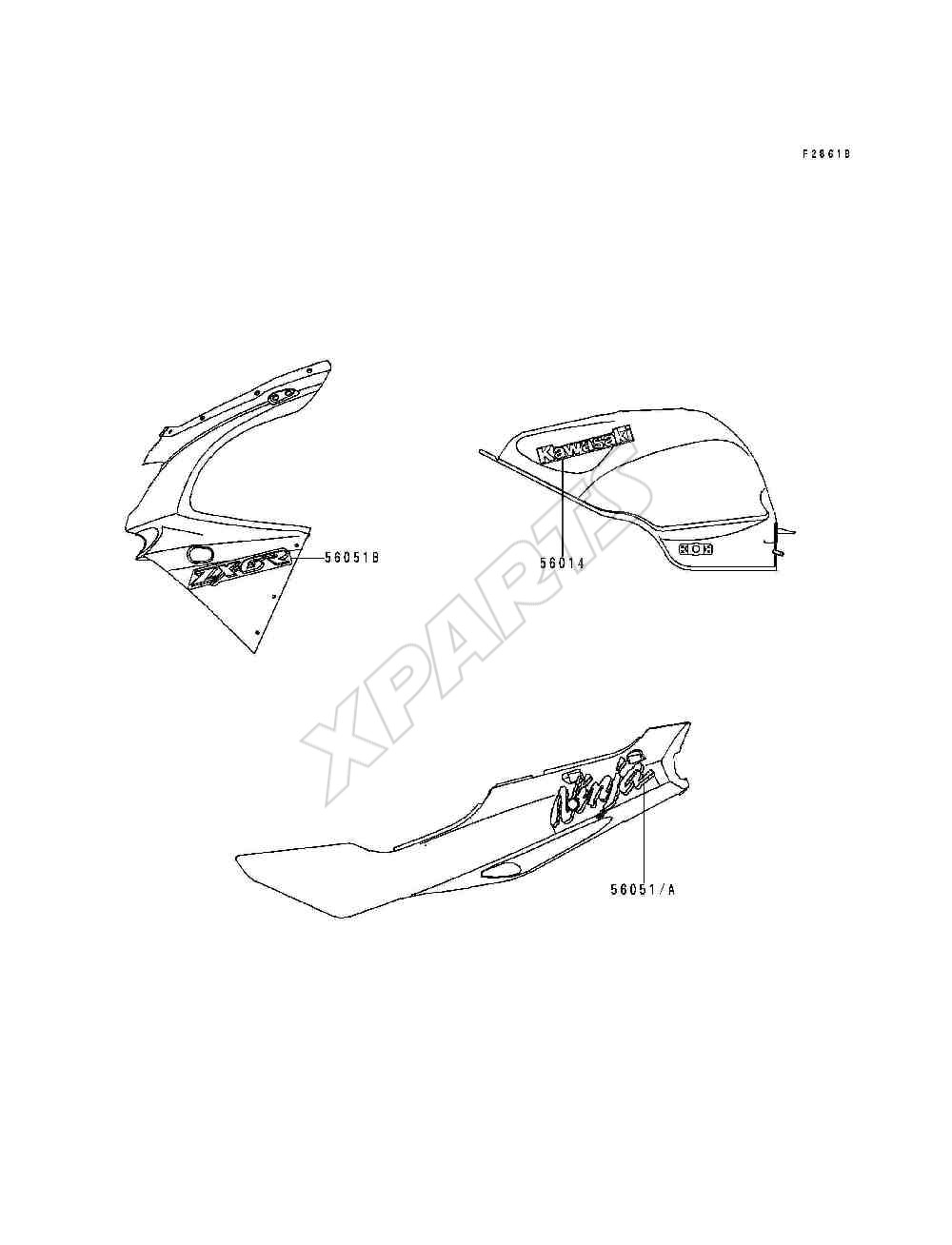 Billede til varegruppe Decals(Red)(ZX600-F2)