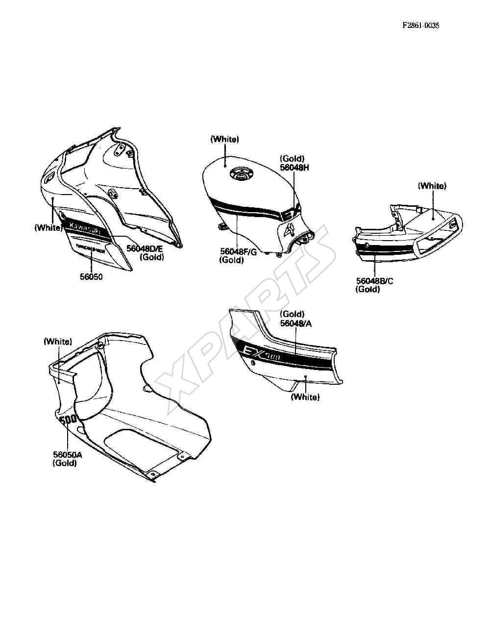 Billede til varegruppe Decals(White)(EX500-A3)(US,CN)