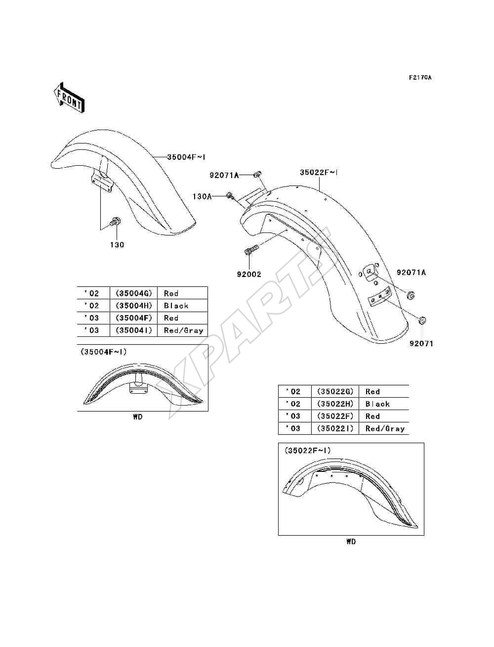 Picture for category Fenders(VN1500-E5 / E6)