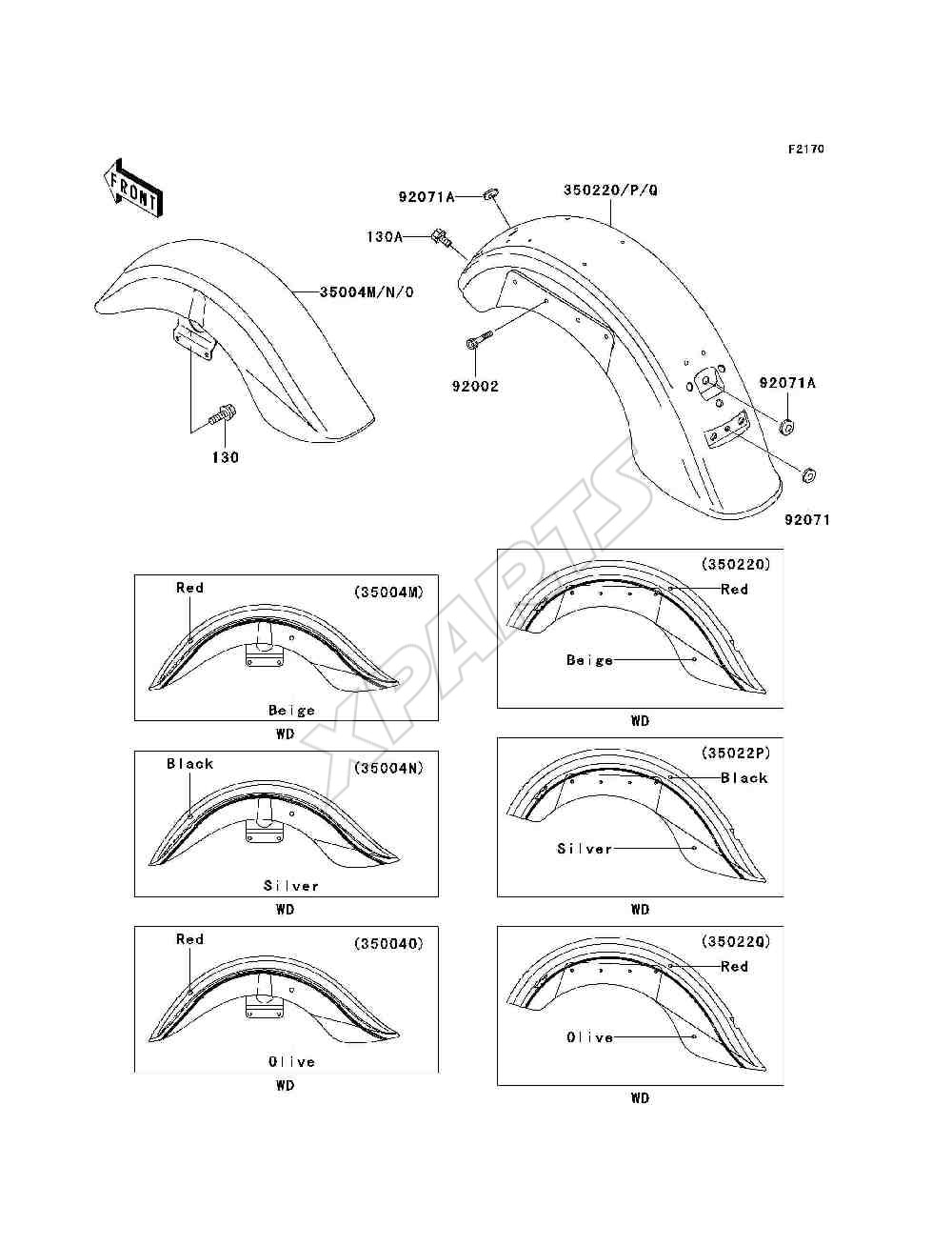 Picture for category Fenders(VN1500-N1 / N2)