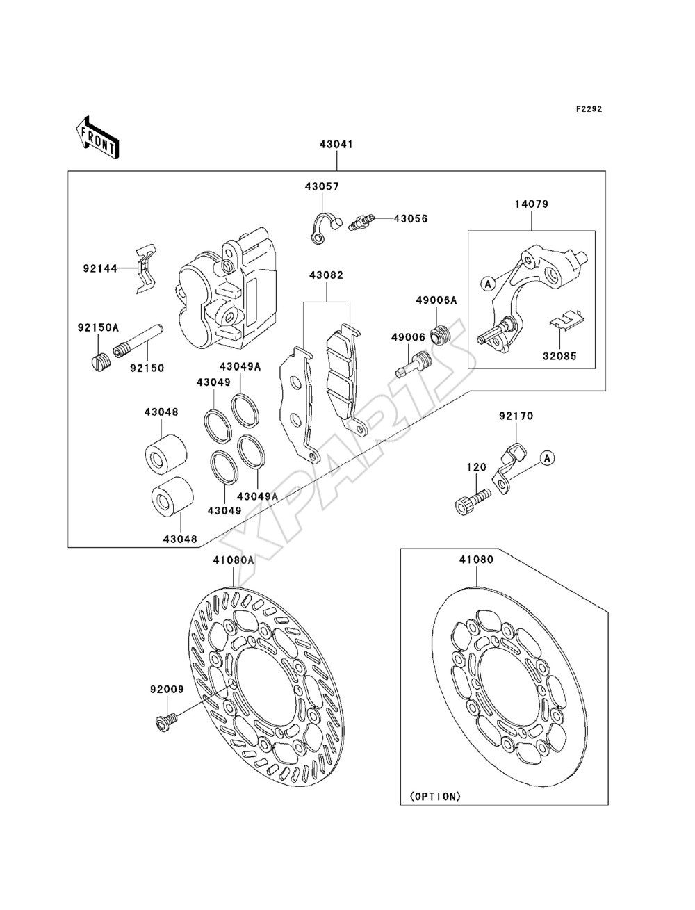 Billede til varegruppe Front Brake(KX500-E15)