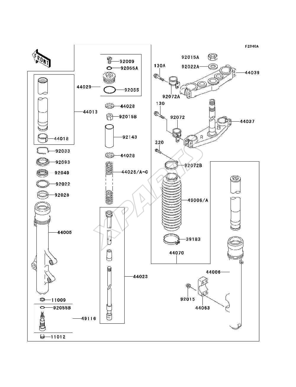 Picture for category Front Fork(KDX220-A5-A8)