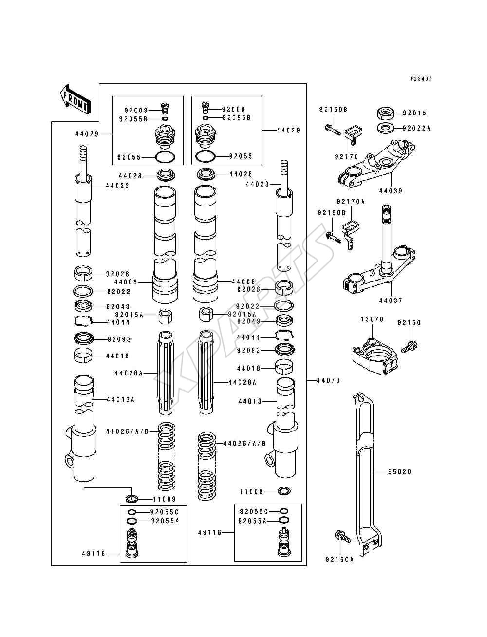 Billede til varegruppe Front Fork(KX100-B7)