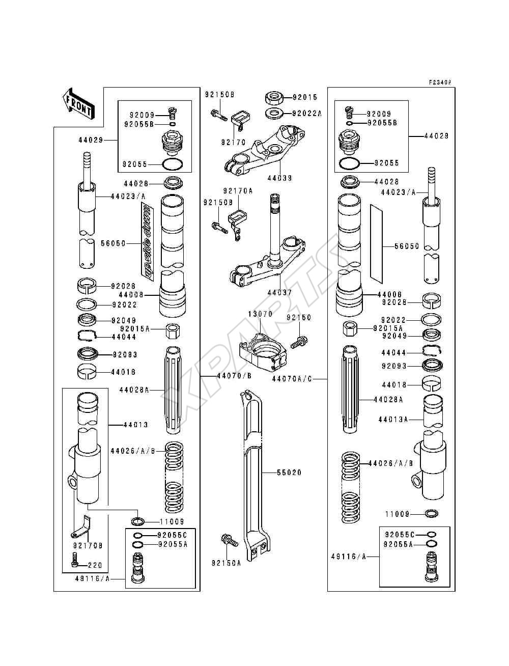 Billede til varegruppe Front Fork(KX80-T2 / T3)