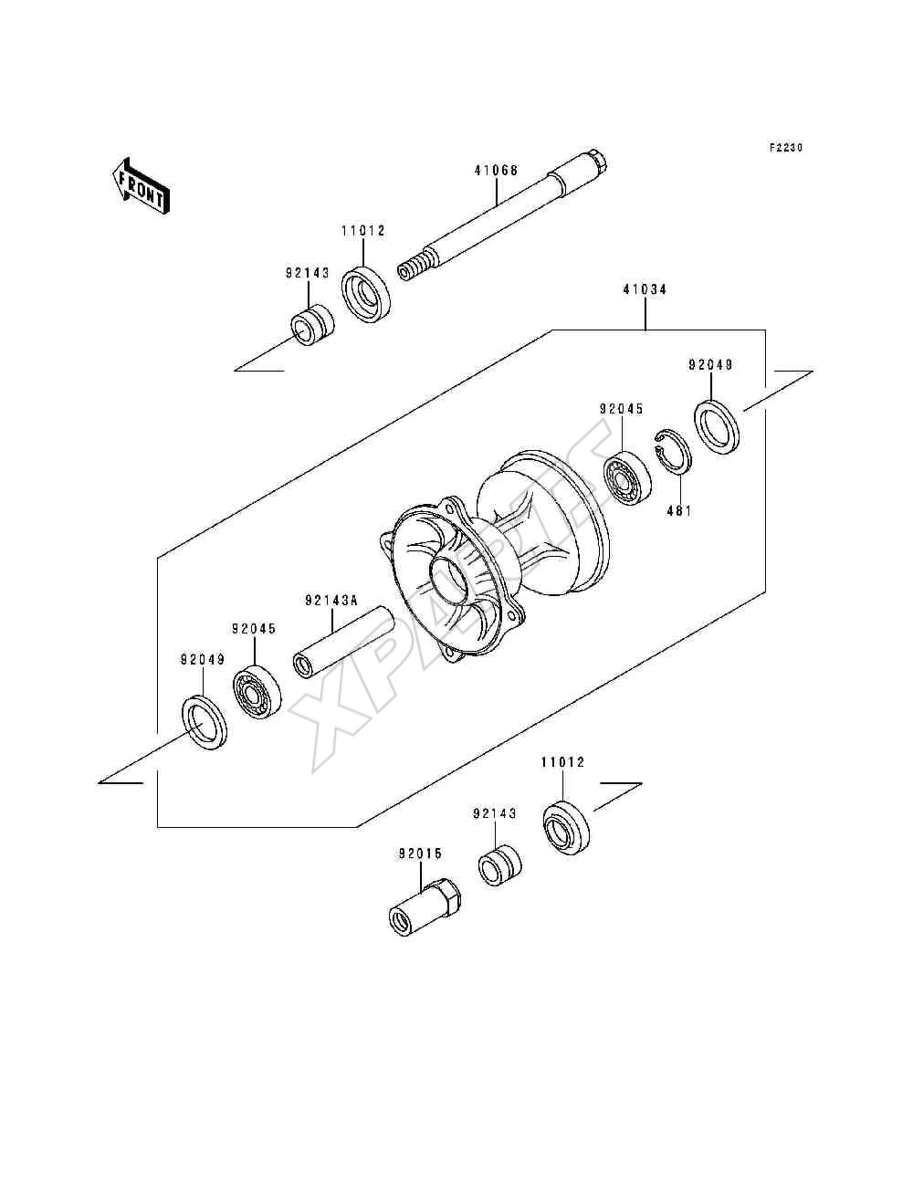 Billede til varegruppe Front Hub(KX500-E4 / E5)
