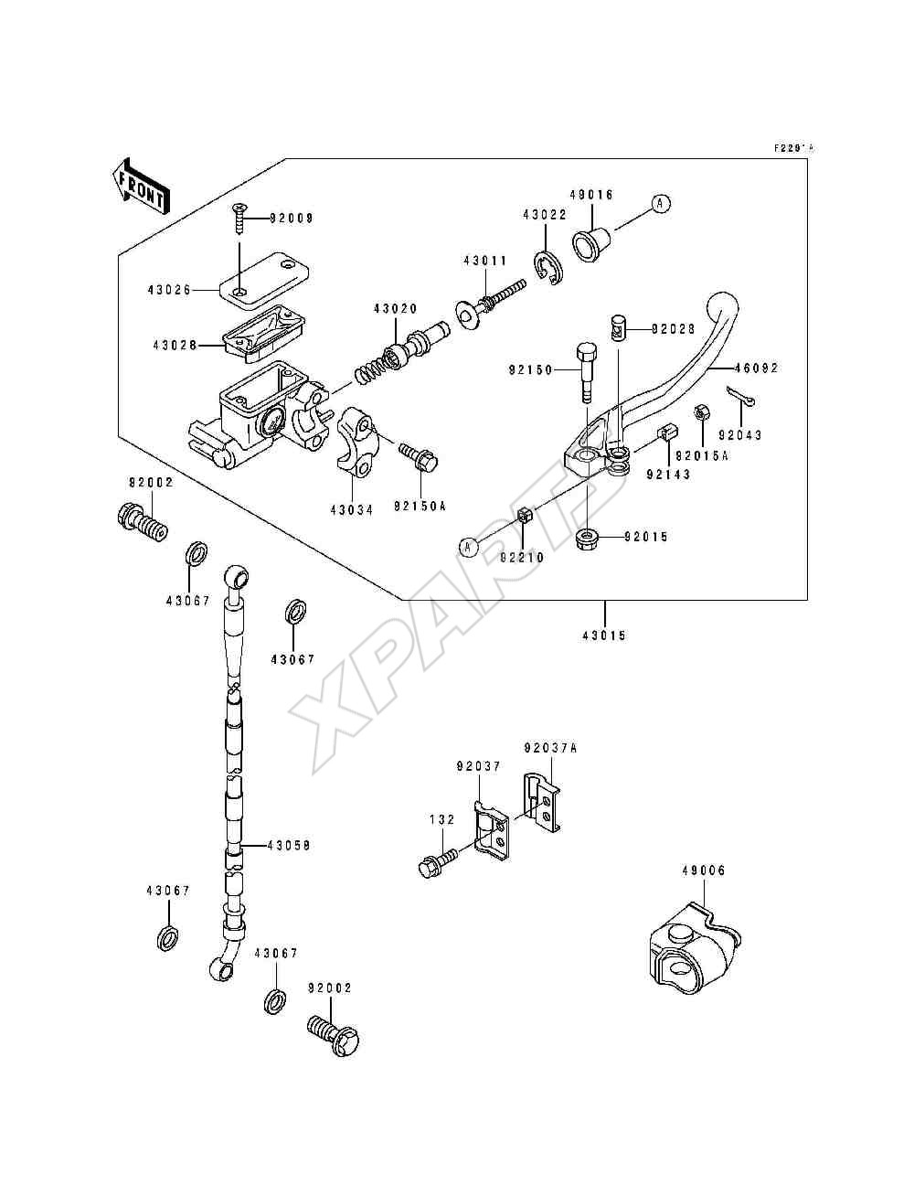 Picture for category Front Master Cylinder(KX100-B7)
