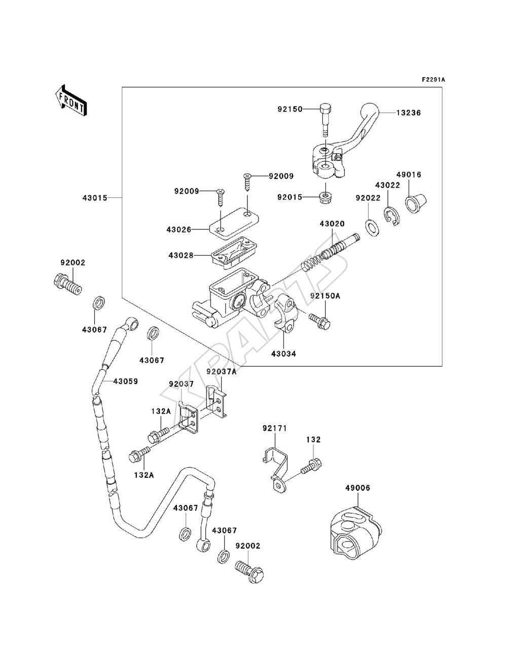 Billede til varegruppe Front Master Cylinder(KX500-E16)