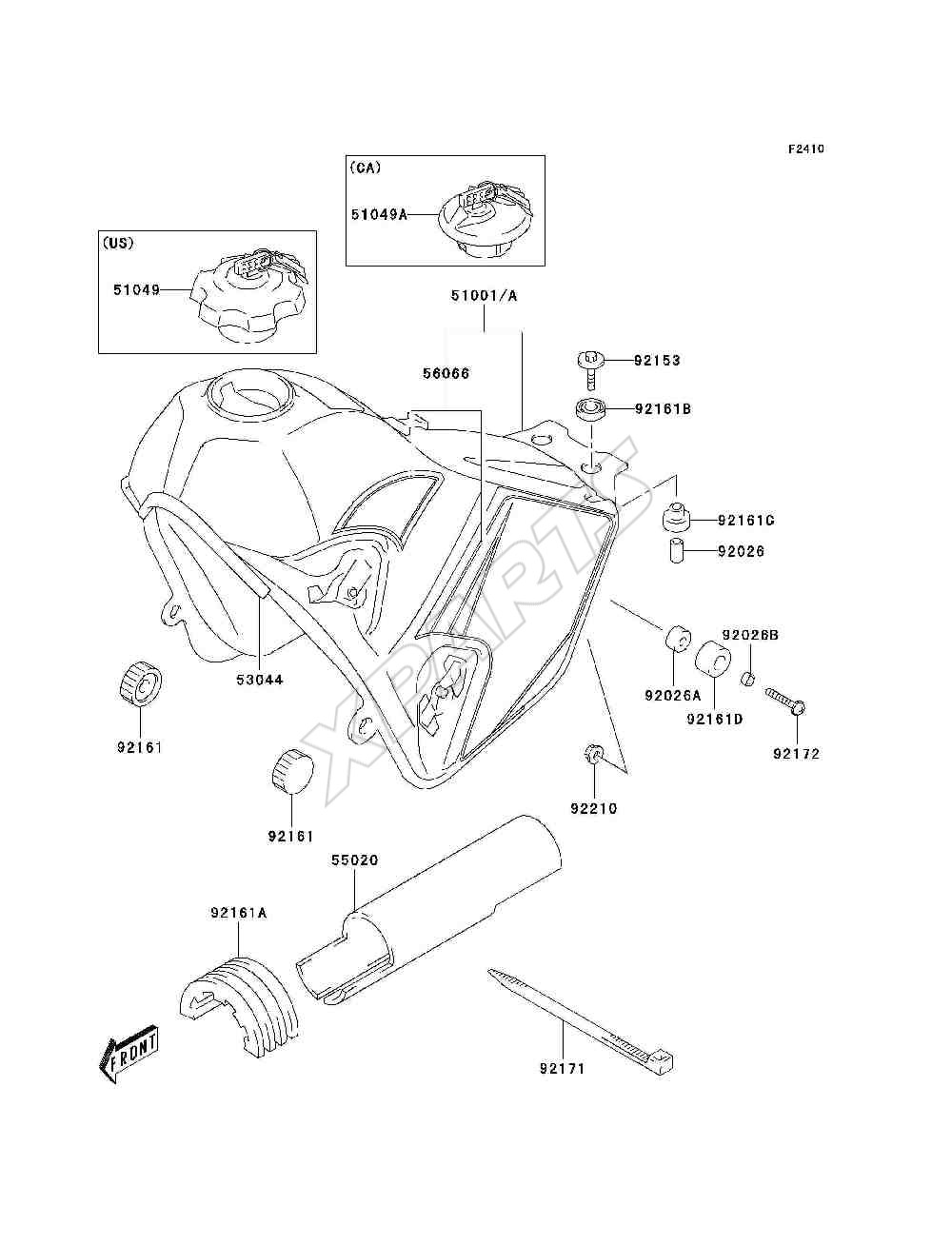 Billede til varegruppe Fuel Tank(KLX400-A1)