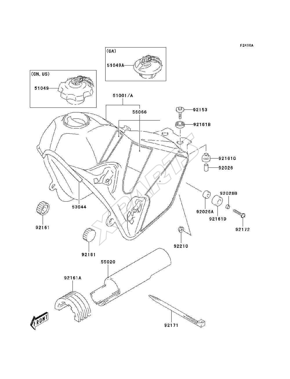 Billede til varegruppe Fuel Tank(KLX400-A2)