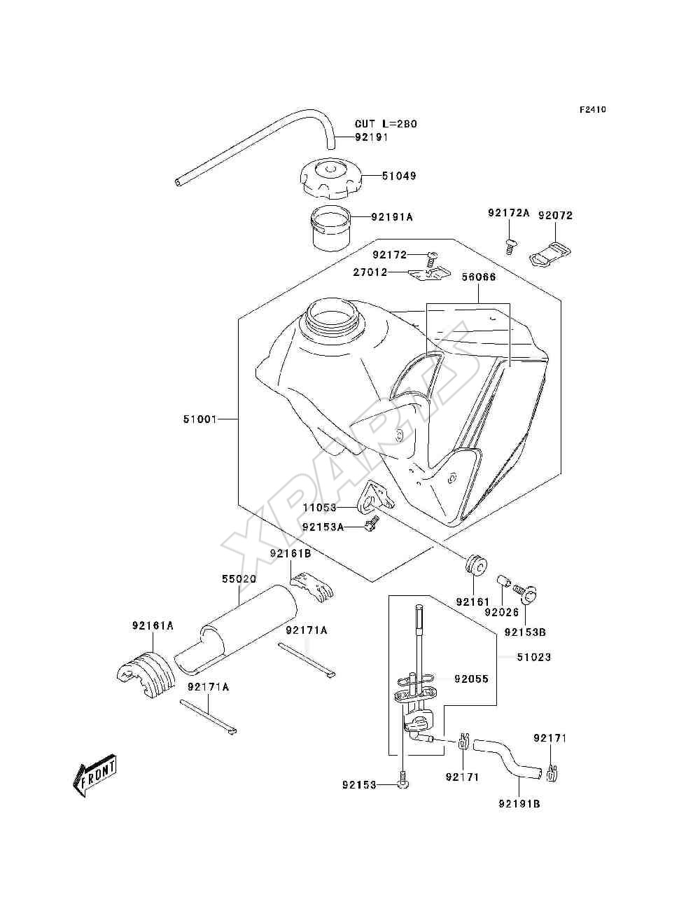 Billede til varegruppe Fuel Tank(KLX400-B1)