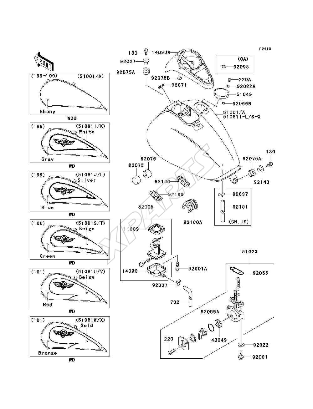 Billede til varegruppe Fuel Tank(VN1500-E2-E4)