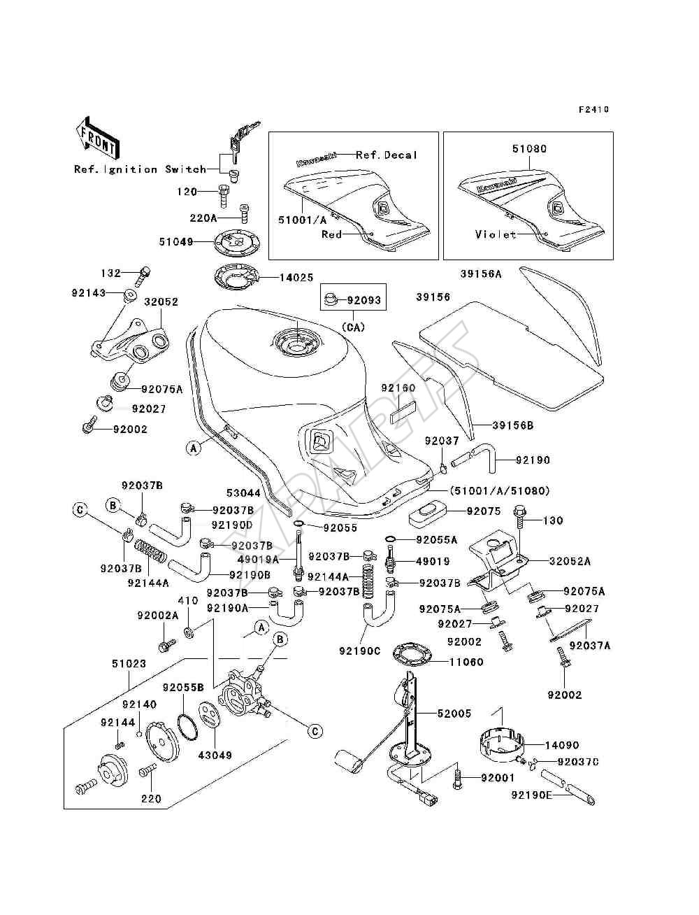 Bild für Kategorie Fuel Tank(ZX1100-D1)