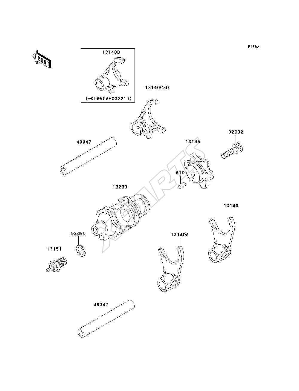 Billede til varegruppe Gear Change Drum / Shift Fork(s)