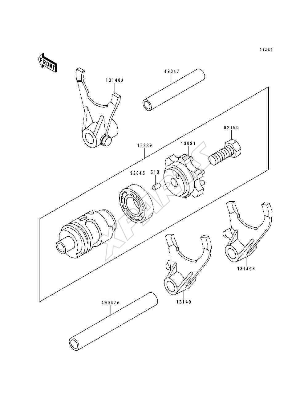 Billede til varegruppe Gear Change Drum / Shift Fork(s)