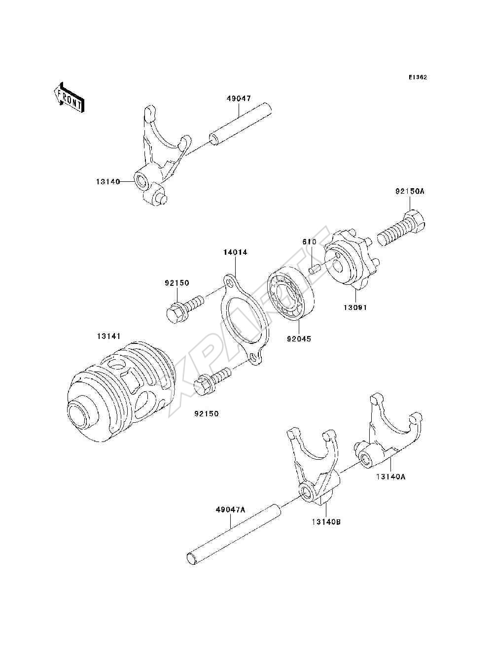 Billede til varegruppe Gear Change Drum / Shift Fork(s)
