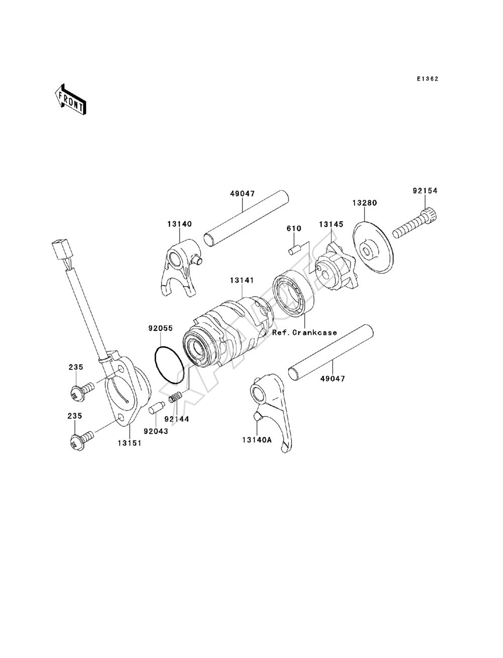 Billede til varegruppe Gear Change Drum / Shift Fork(s)