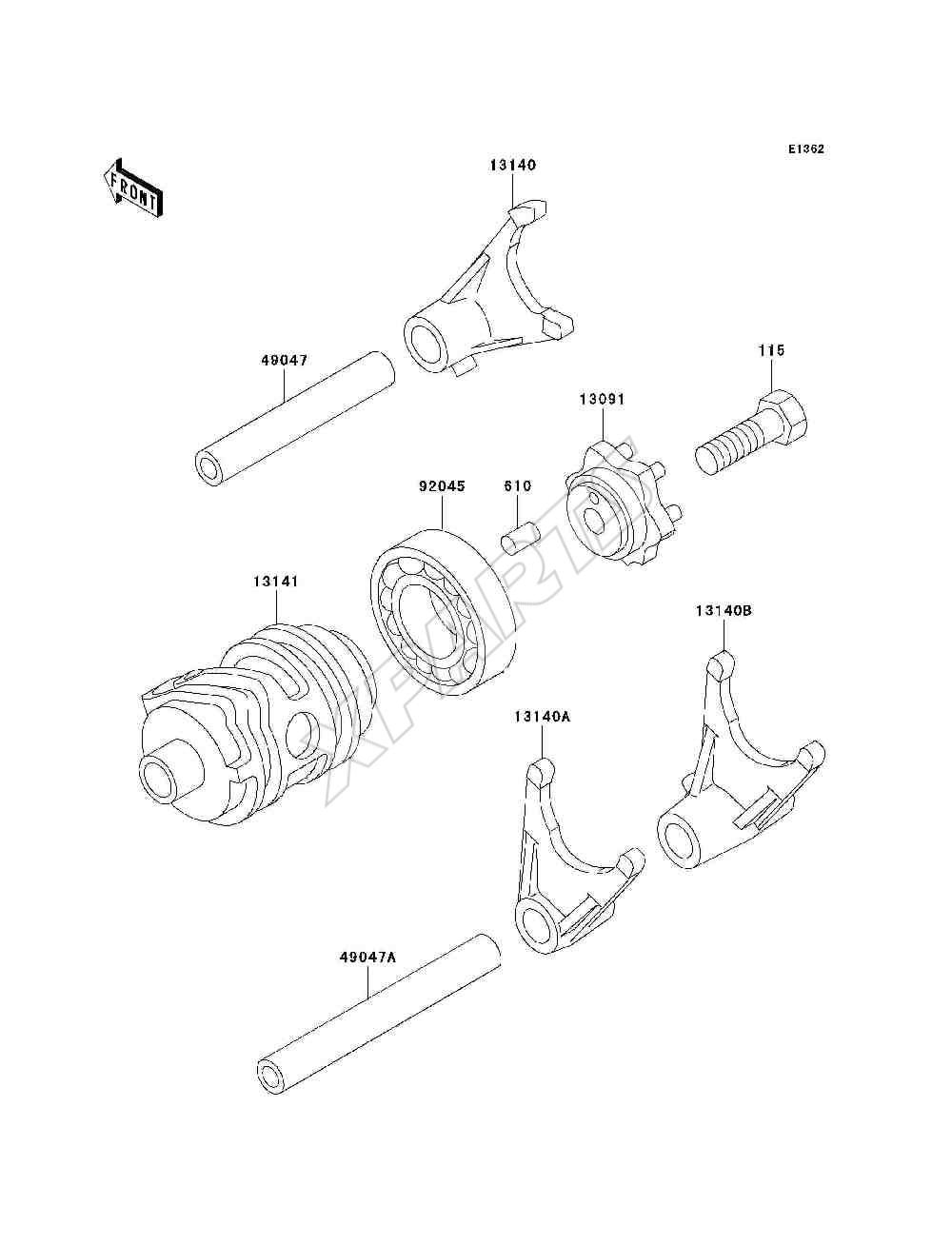 Billede til varegruppe Gear Change Drum / Shift Fork(s)
