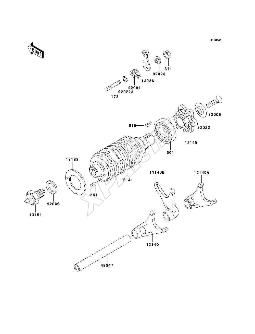 Billede til varegruppe Gear Change Drum / Shift Fork(s)