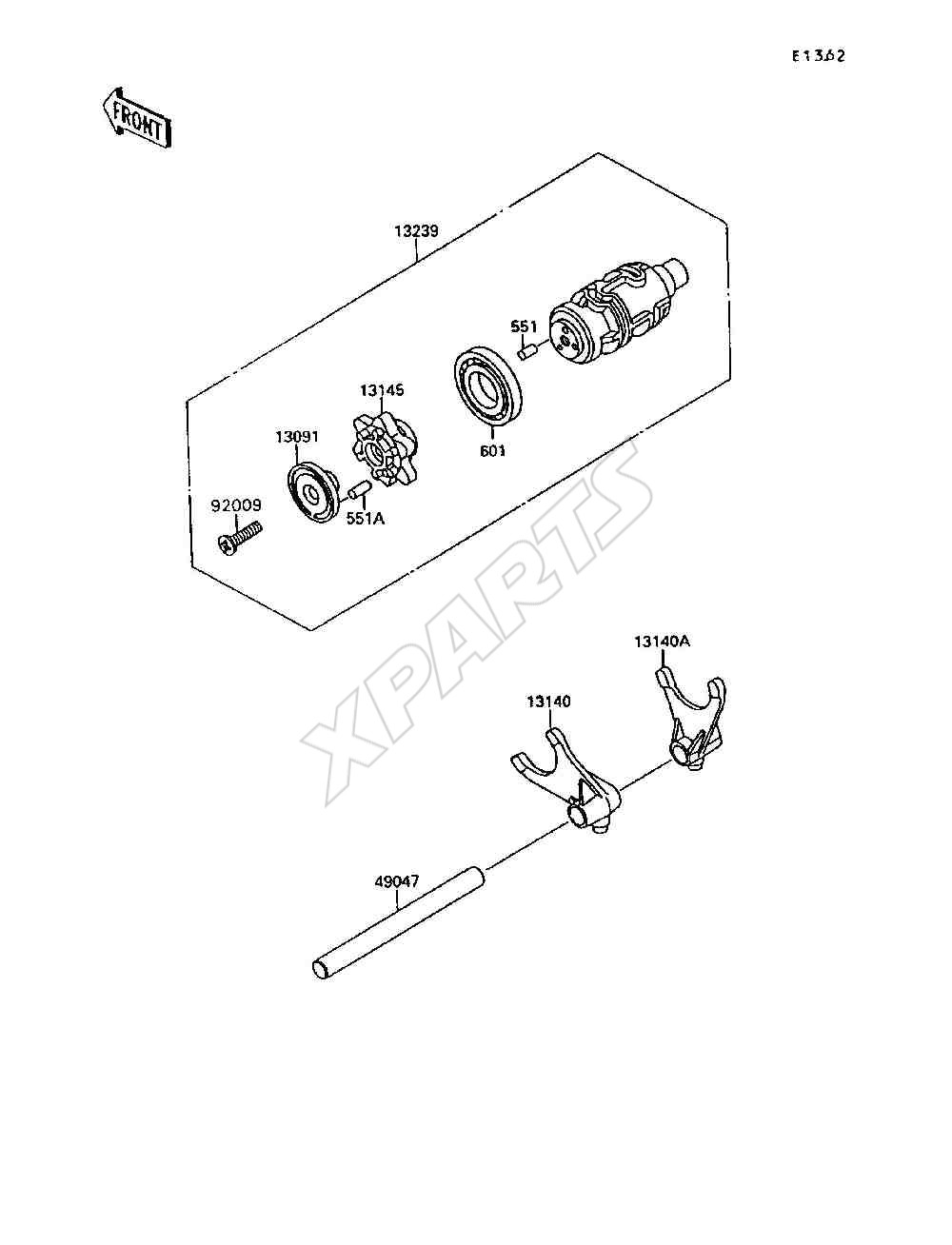 Billede til varegruppe Gear Change Drum / Shift Fork(s)