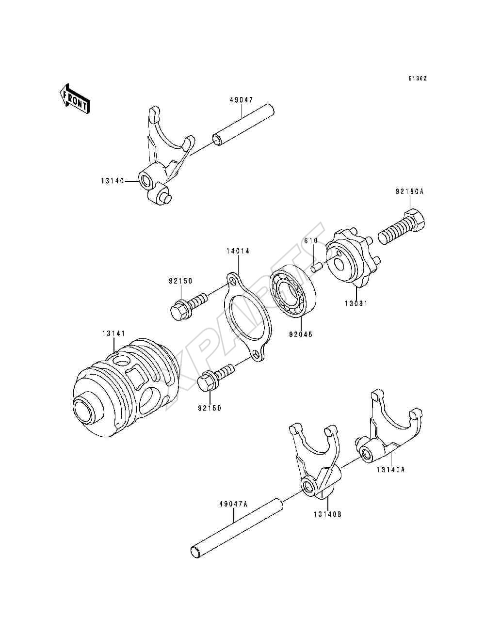 Billede til varegruppe Gear Change Drum / Shift Fork(s)