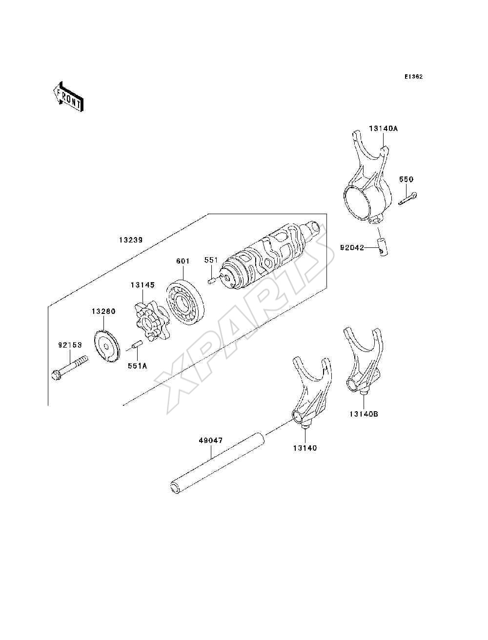 Billede til varegruppe Gear Change Drum / Shift Fork(s)