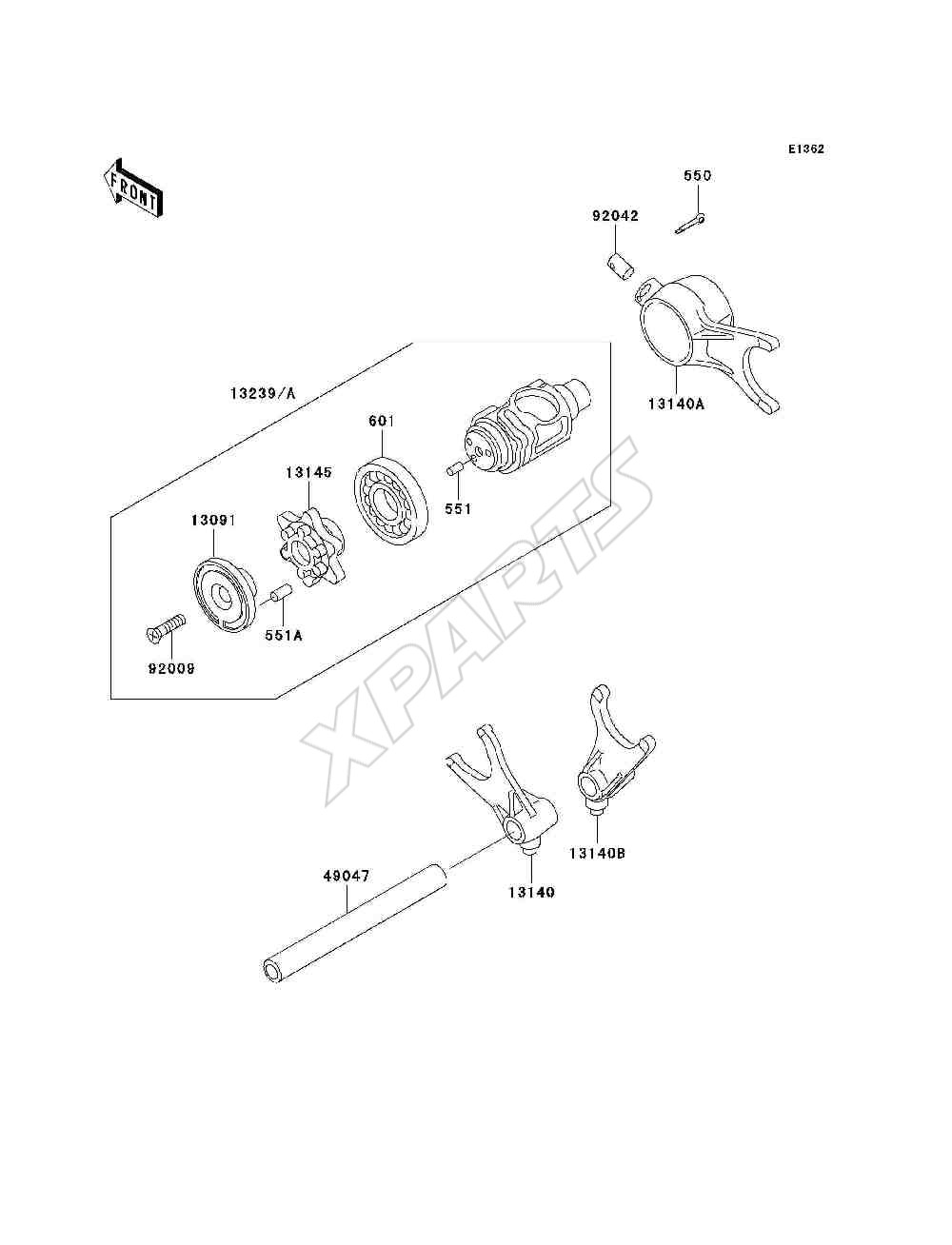 Billede til varegruppe Gear Change Drum / Shift Fork(s)